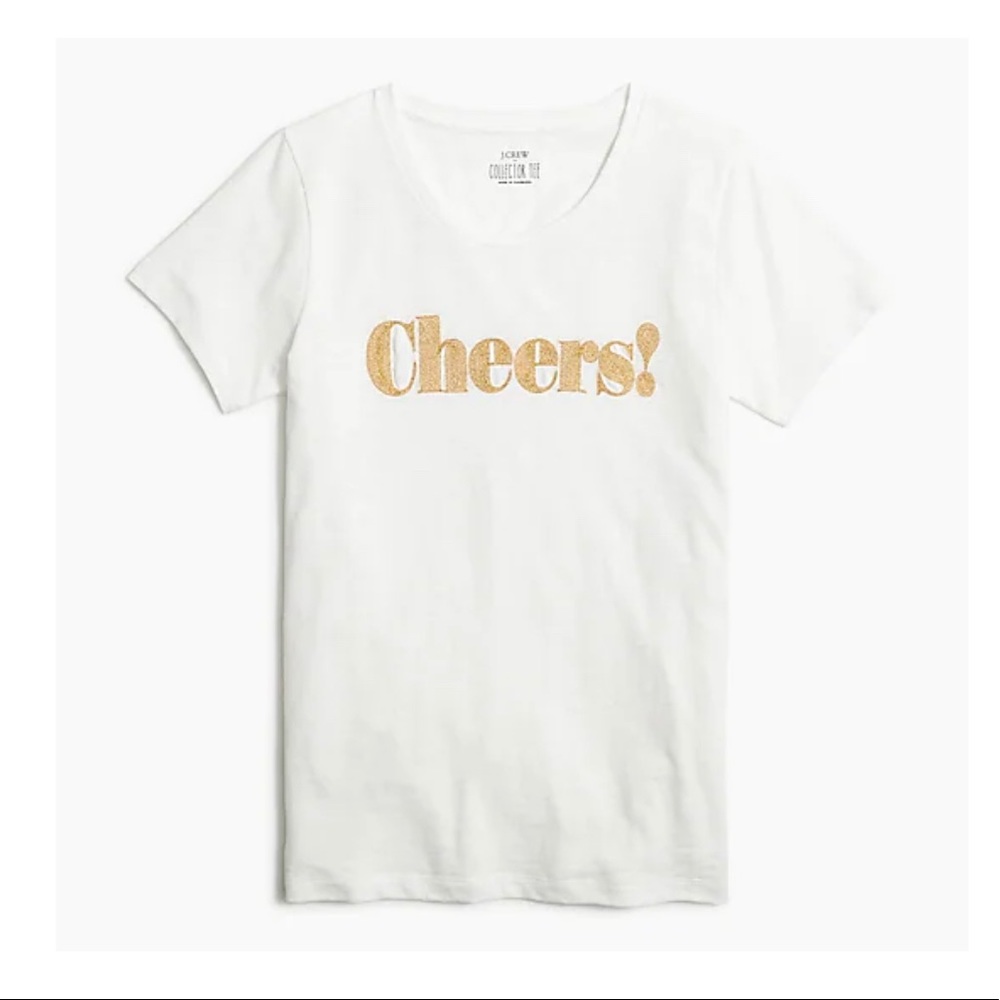 🦩4/$20 J.Crew Factory Cheers Graphic Tee S